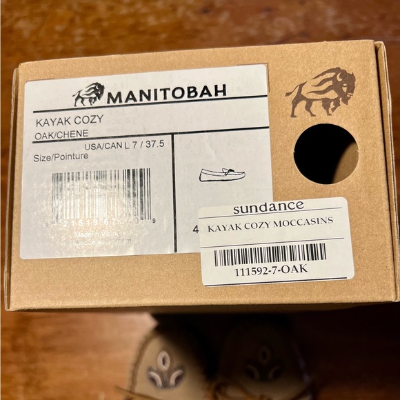 Kayak Cozy Suede Mocs in Oak - Picture 9 of 11